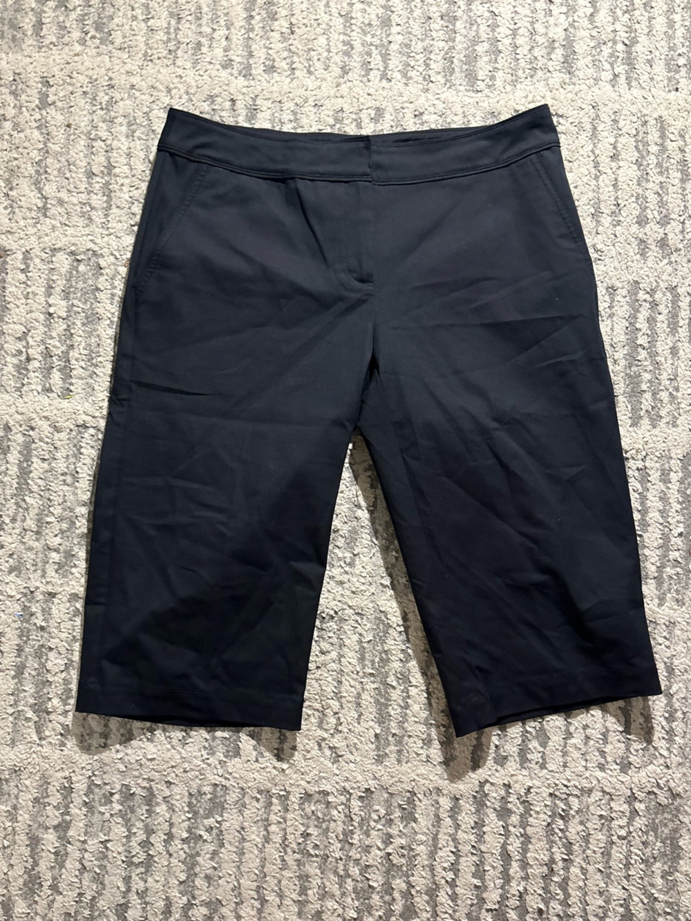 Eileen fisher black cropped gaucho capri pants trousers size M